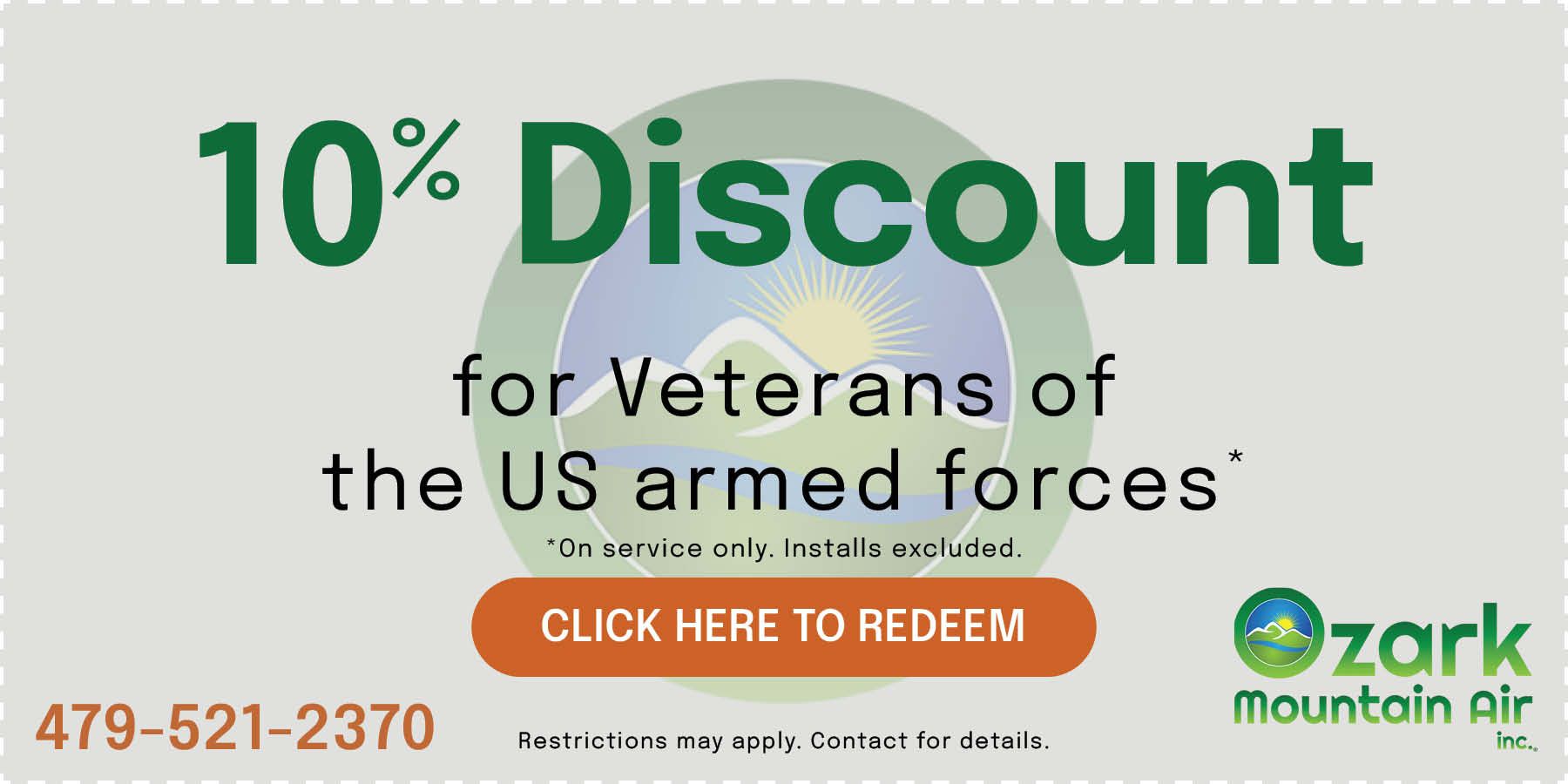 This is a coupon for 10% discount for veterans and US armed forces, click to redeem now.