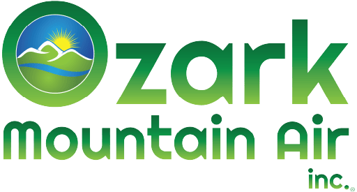 Logo for Ozark Mountain Air, a residential and commercial HVAC company in Fayetteville, AR.
